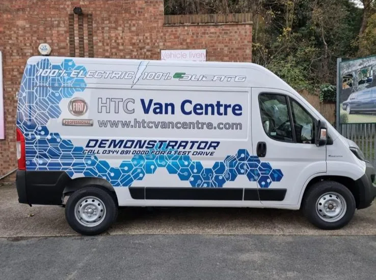HTC Van Centre Fiat Ducato electric full van wrap by Talion Graffix